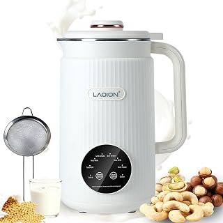 8-in-1 Soy Milk Maker and Nut Milk Machine, 40oz, with 18/8 Stainless Steel Blades, Easy to Use and Clean and 2-Hour Keep Warm Function