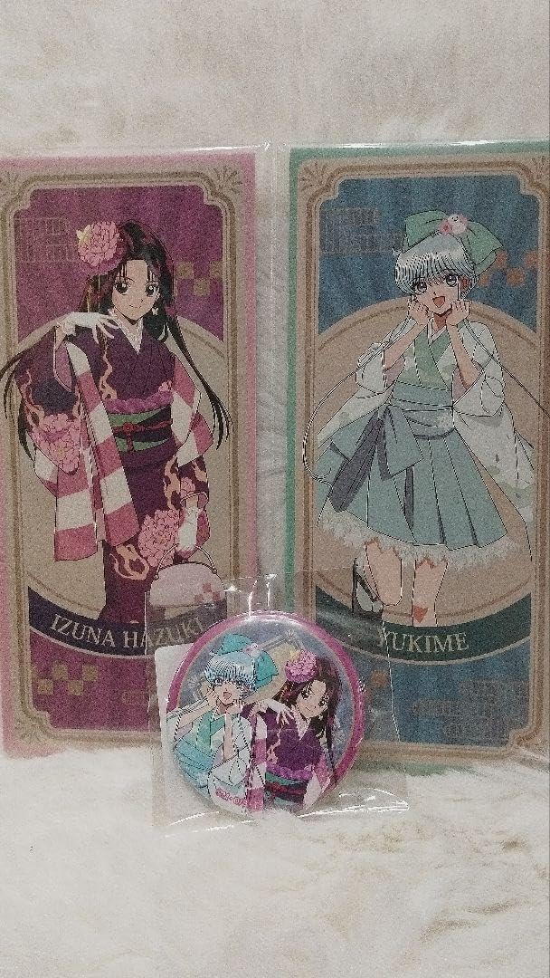 セット 一筆箋ゆきめ、一筆箋葉月いずな、缶バッジ(ゆきめ+いずな)