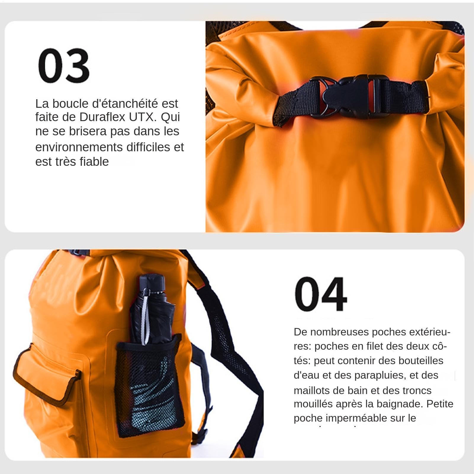 Hiking Backpacking - Paquete de mochila impermeable para acampada, incluye correas de hombro acolchadas, 22,05 pulgadas, 16 L, Lightweight Outdoor Travel Daypack for Hiking, Trekking, and Water Sports