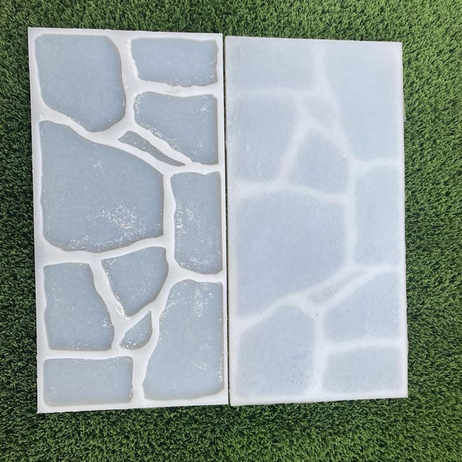 Betonstempel-matten, Dekorative Steinmuster-Schablone für Garten, Terrasse & Gehwege, Strukturierte DIY Zementmatrize zur Gestaltung von Betonböden