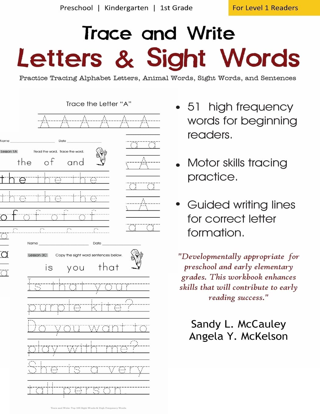 Trace and Write: Practice Tracing Alphabet Letters, Animal Words, Sight Words, and Sentences