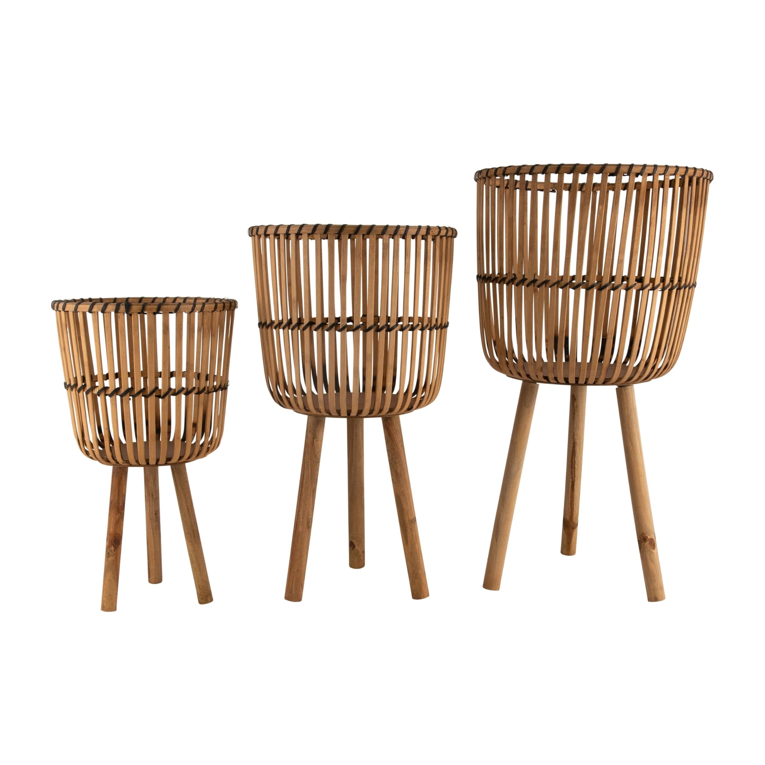 Set di 3 mensole cubo Fixy Bambù Naturale - Decorazioni da parete