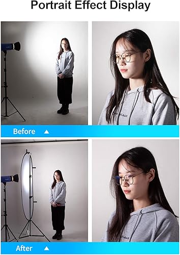 Miniatura 5 de Selens Kit Difusor de Luz Suave Desplegable de 59x39 Pulgadas, con Soporte de Luz de 6.6 Pies y Soporte para Clips para Estudio Fotográfico, Retrato