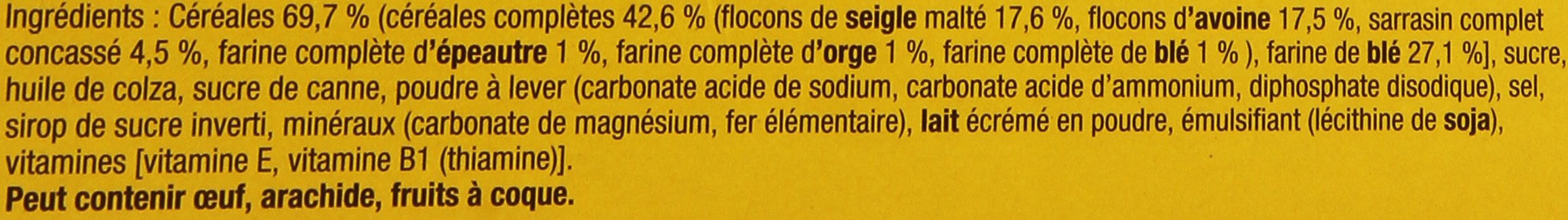 Belvita Biscuits Petit Déjeuner Brut 5 Céréales Complètes 400 g - Lot de 7