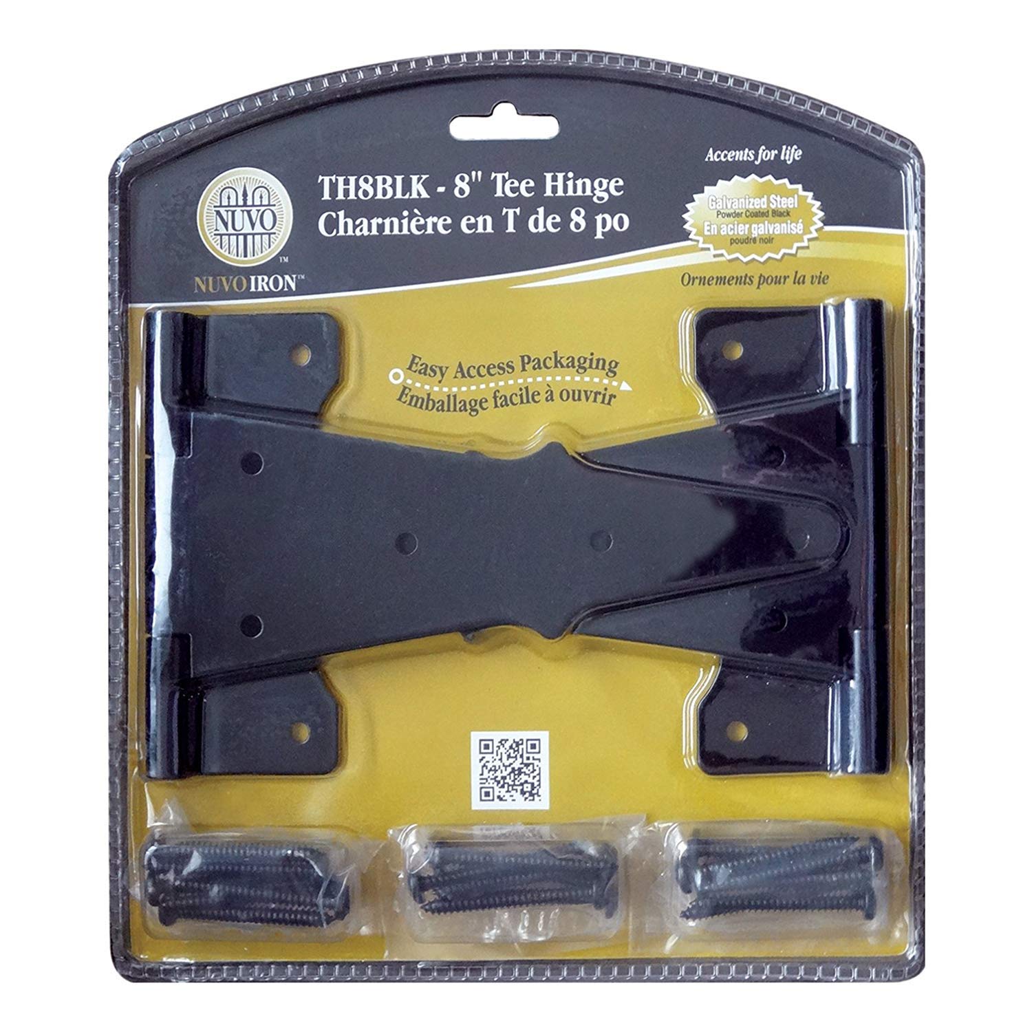 Nuvo Iron Decoratieve Poortset Zwart - 12,7 Cm, Incl. Handvat, Grendel En Scharnier (heavy Duty)