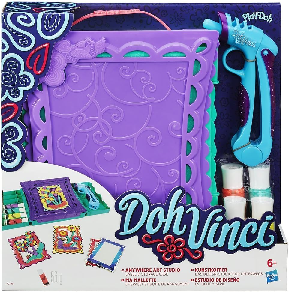 Play-Doh DohVinci Anywhere Art Studio Easel and Storage Case Set
