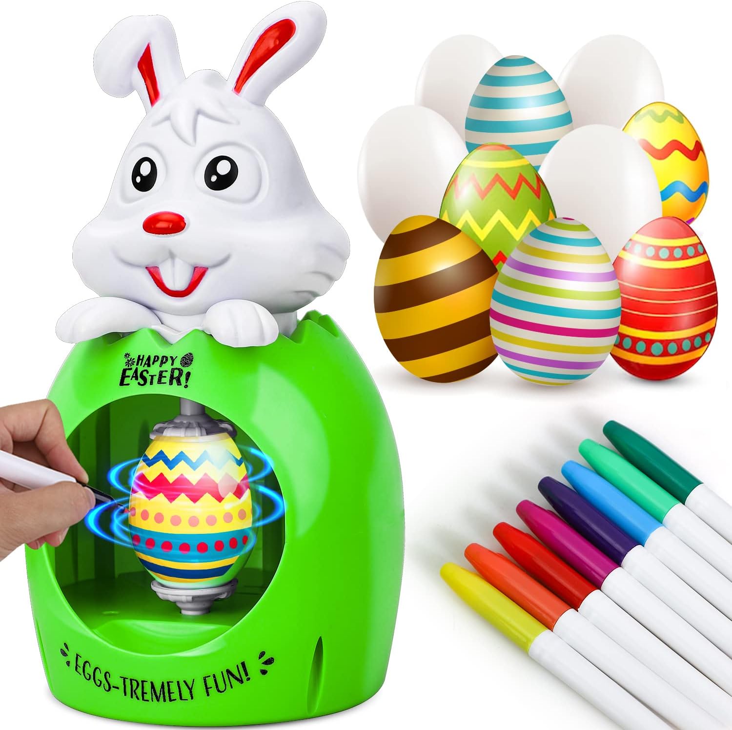 TOY Life Easter Egg Decorating Kit for Kids (Green) Toys