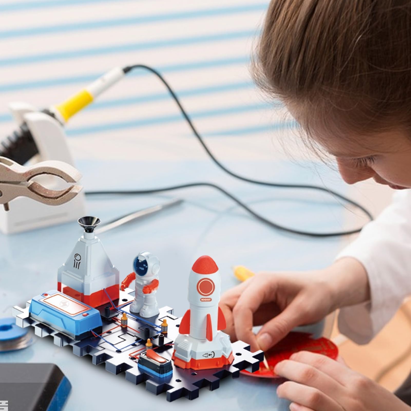 Kit per Esperimenti di Circuiti Laboratorio di Esperimenti Scientifici | Giocattoli Educativi 7-14 Anni con Costruzione Fisica