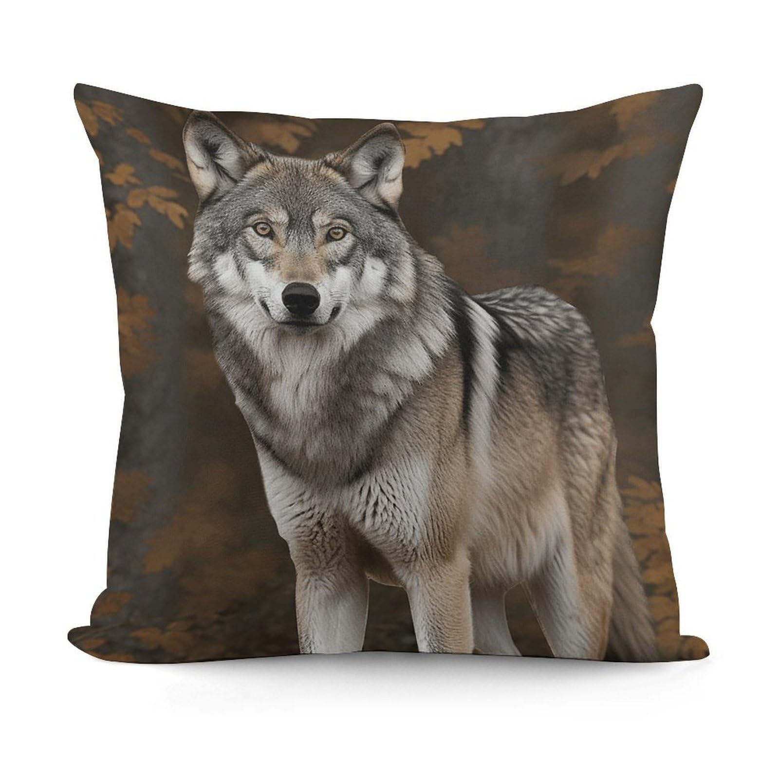 VstaDank Wild Wild Gray Wolf Throw Pillow Cover Soft Square Cushion Cover Art Artwork Pillow Covers Mordern Couch Pillow Covers Decorative Cushion Case for Chair Couch Bedroom Living Room