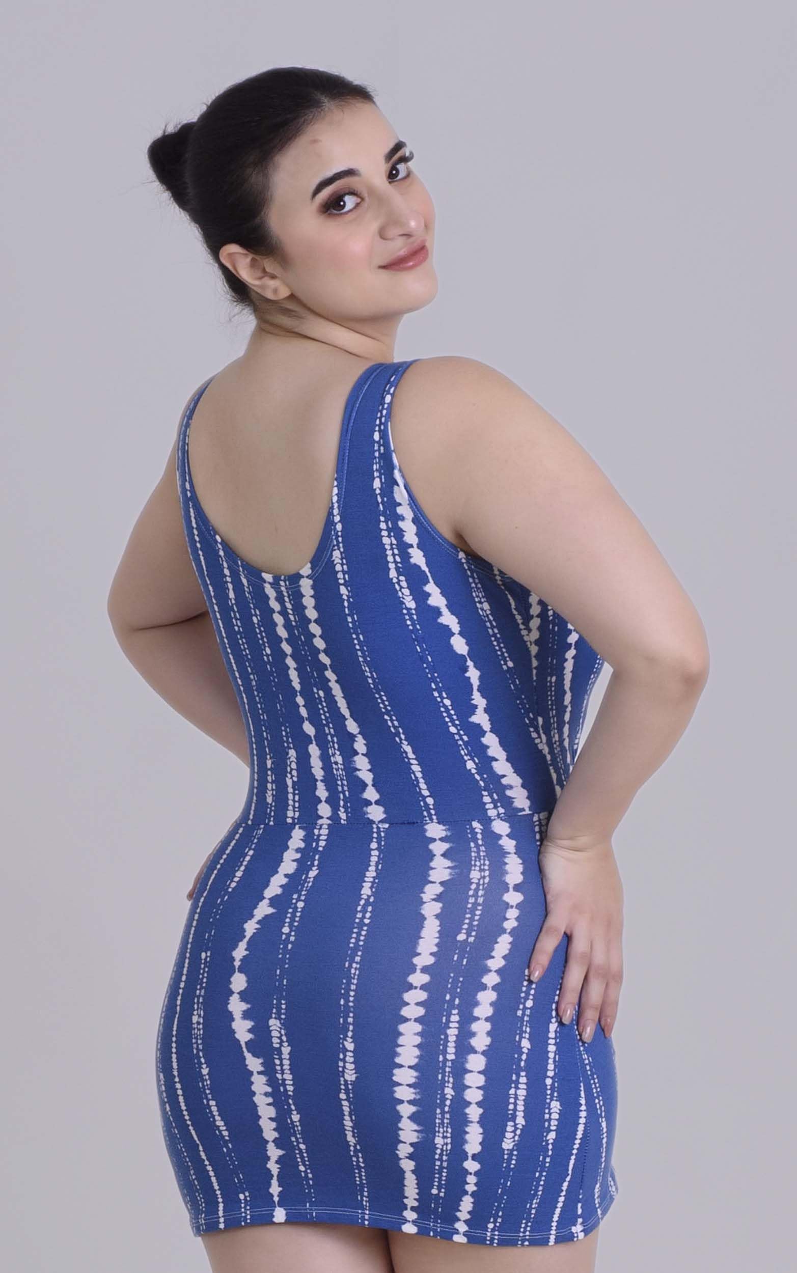 Keepfit Women's Two Piece Tankini Plus Size Swimwear Tank top with Boyshorts Blue |Swimming Suit for Women 3