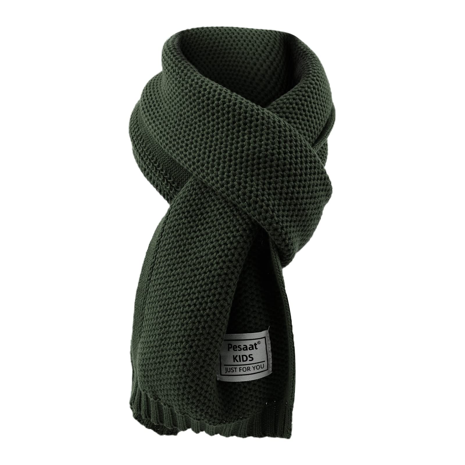 PESAAT Kids Winter Infinity Scarf Knit Cotton Toddler Boy Girls Scarves