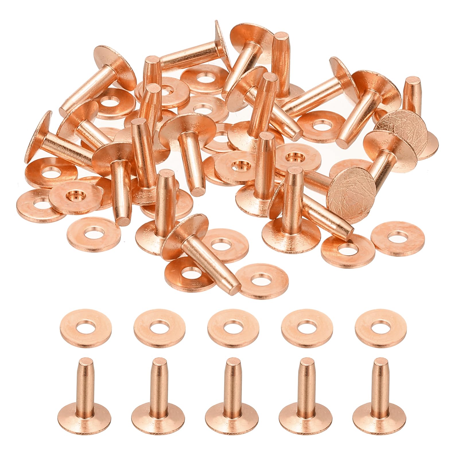PATIKIL 10x3.3x12mm Leather Rivets and Burrs