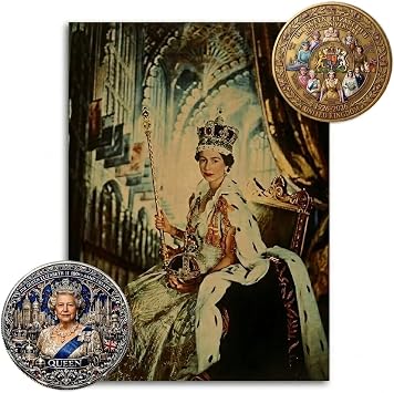 Queen Elizabeth II Tribute Coin & 16 Inch Vintage Poster Set