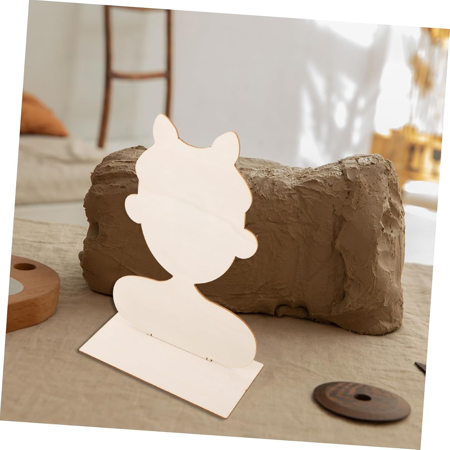 Portrait Clay Craft Board Natural Wood Pottery Art for Projects for Clay Modeling and Blank Canvas for Artistic Expression
