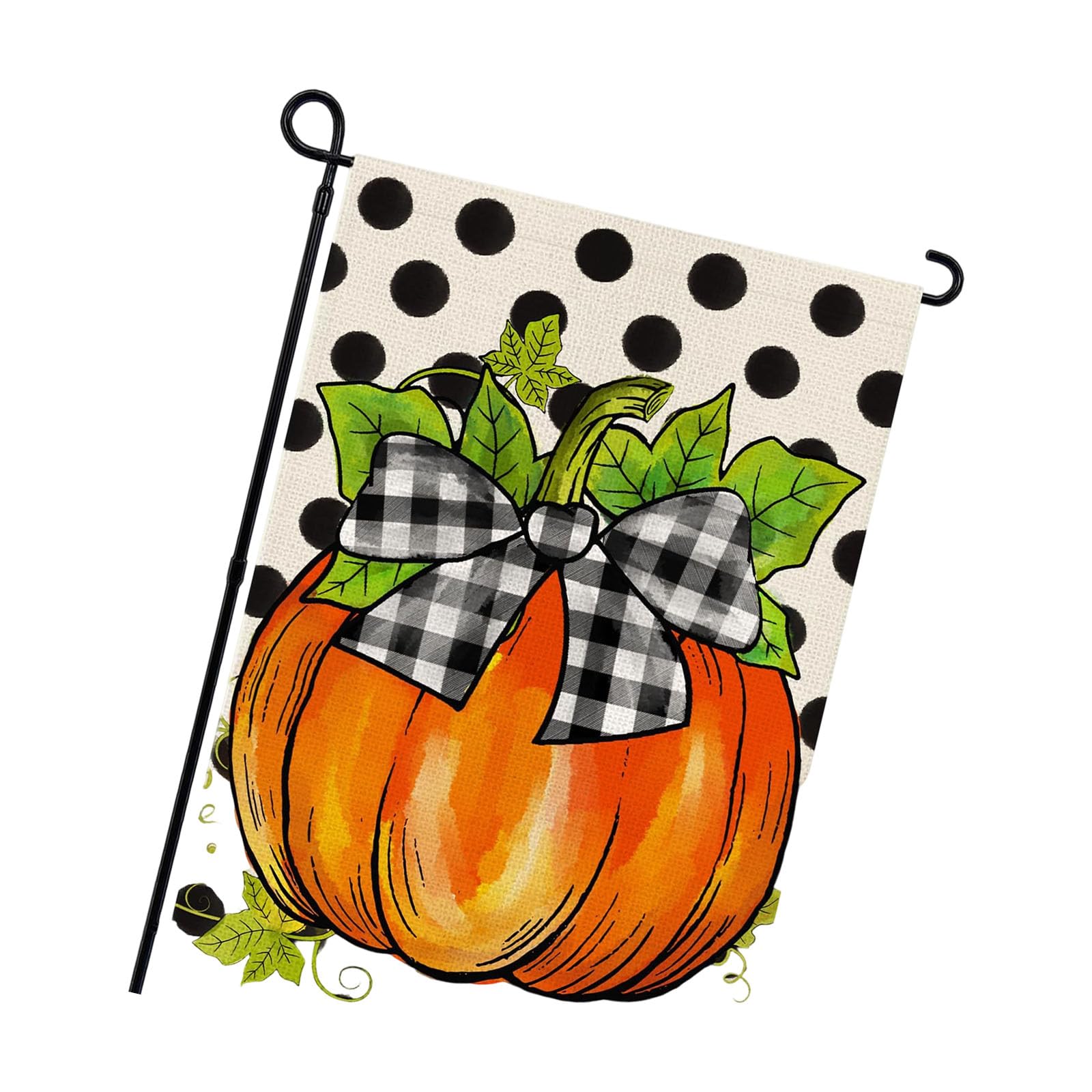 Nucelit Easy Install Thanksgiving Yard Standard Fabric Celebratory Home Deck for Porch Garden Permanent Burlap Thanksgiving Standard for Yard