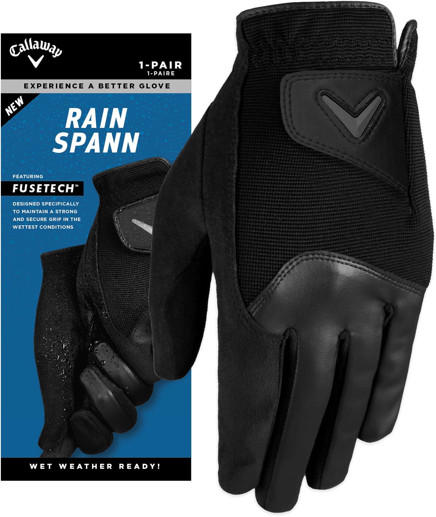 Nylon Golf Rainspann Winter Gloves (2-Pack) (Standard, Medium)
