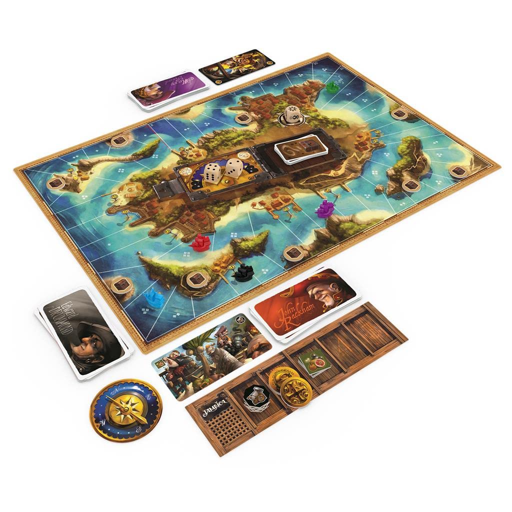 Asmodee | Jamaica | Juego de Mesa de Estrategia para Adultos y Familias | A Partir de 8 Años | De 2 a 6 Jugadores | 30-60 Minutos por Partida | Español