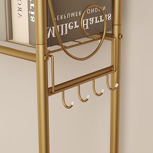 Miniatura 8 de HOME BI Estante de almacenamiento sobre el inodoro, estante organizador de baño de 3 niveles, soportes de inodoro independientes ahorradores de