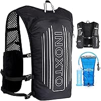 Vista 15 de INOXTO Chaleco de Hidratación para Correr Mochila, Paquete Ligero Aislado con Bolsa de Vejiga de Agua de 1.5L Mochila de Día para Senderismo