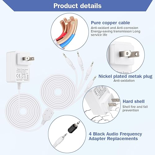 Miniatura 6 de LaWana Adaptador AC/DC compatible con Department 56 Village Accessories 5655026 56.55026 55026 3V Cable de alimentación para Departamento 56 Sistema