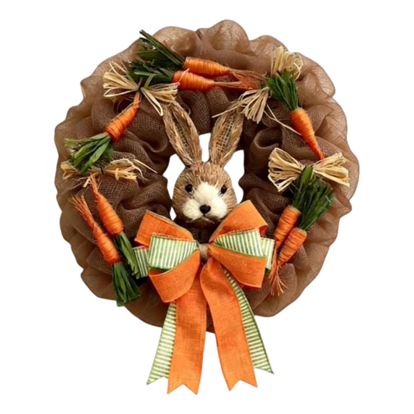 perfk Ghirlanda di Pasqua, Ghirlanda Pasquale Primavera, Decorazione a forma di Coniglio per Porta d'Ingresso, Decorazioni Pasquali da Appendere