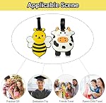 2Pcs Tags mignons de bagages, Silicone Voyage Tags Vache & Identificateur de valises pour abeilles avec nom Adresse par étiquette Étiquette Sac à valises Sac à dos Sac, Etiquettes de bagages Cadeau de voyage étanche