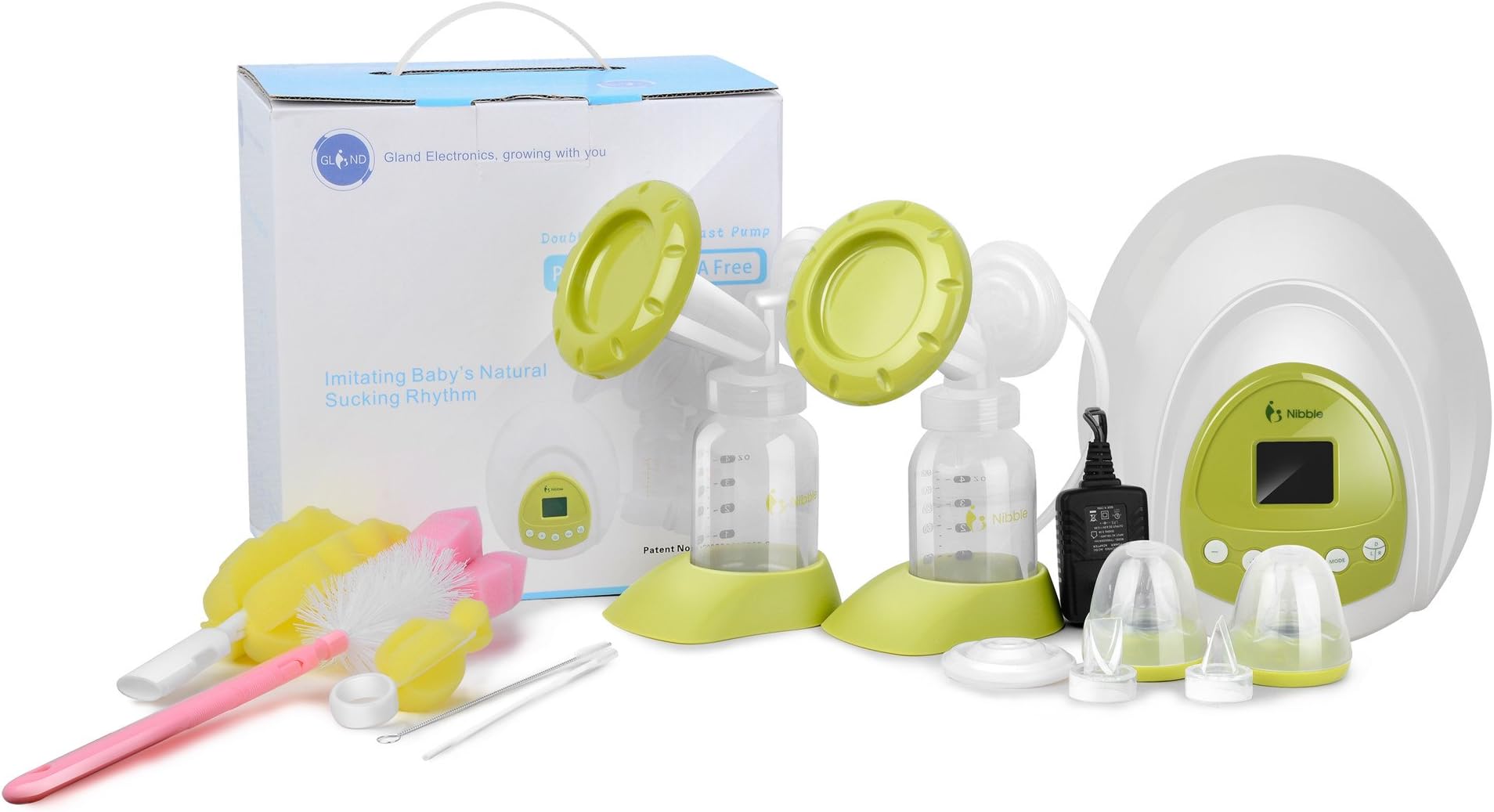 Nibble Double/Single Electric Breast Pump-2 Mode & 10 Levels suction[BPA FREE] (black)