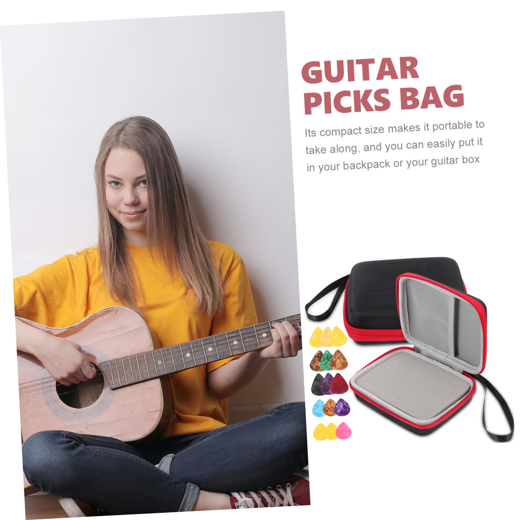 ifundom 3 Juegos De Bolsa para Púas De Guitarra Bolsa De Almacenamiento para Selecciones De Instrumentos De Cuerda Bolsa para Púas De Guitarra Púas De Ayuda para Guitarra Soporte para
