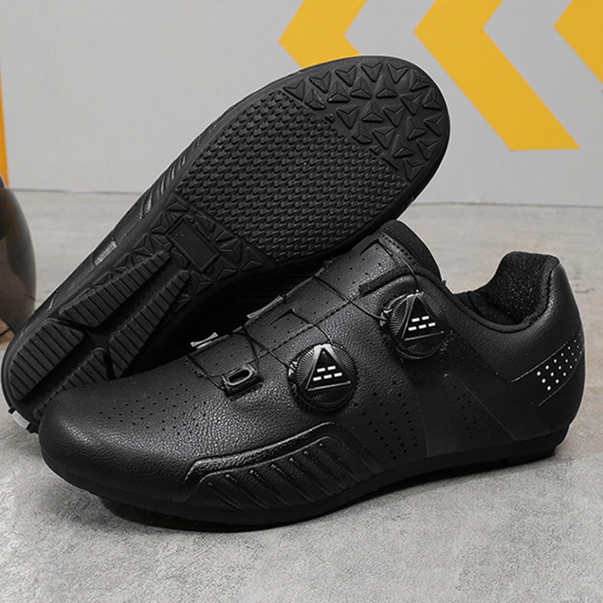 Sin Bloqueo Zapatos de Ciclismo para Hombres con Suela de Goma | Zapatos de Carretera y Montaña Transpirable Antideslizantes para Deportes al Aire Libre