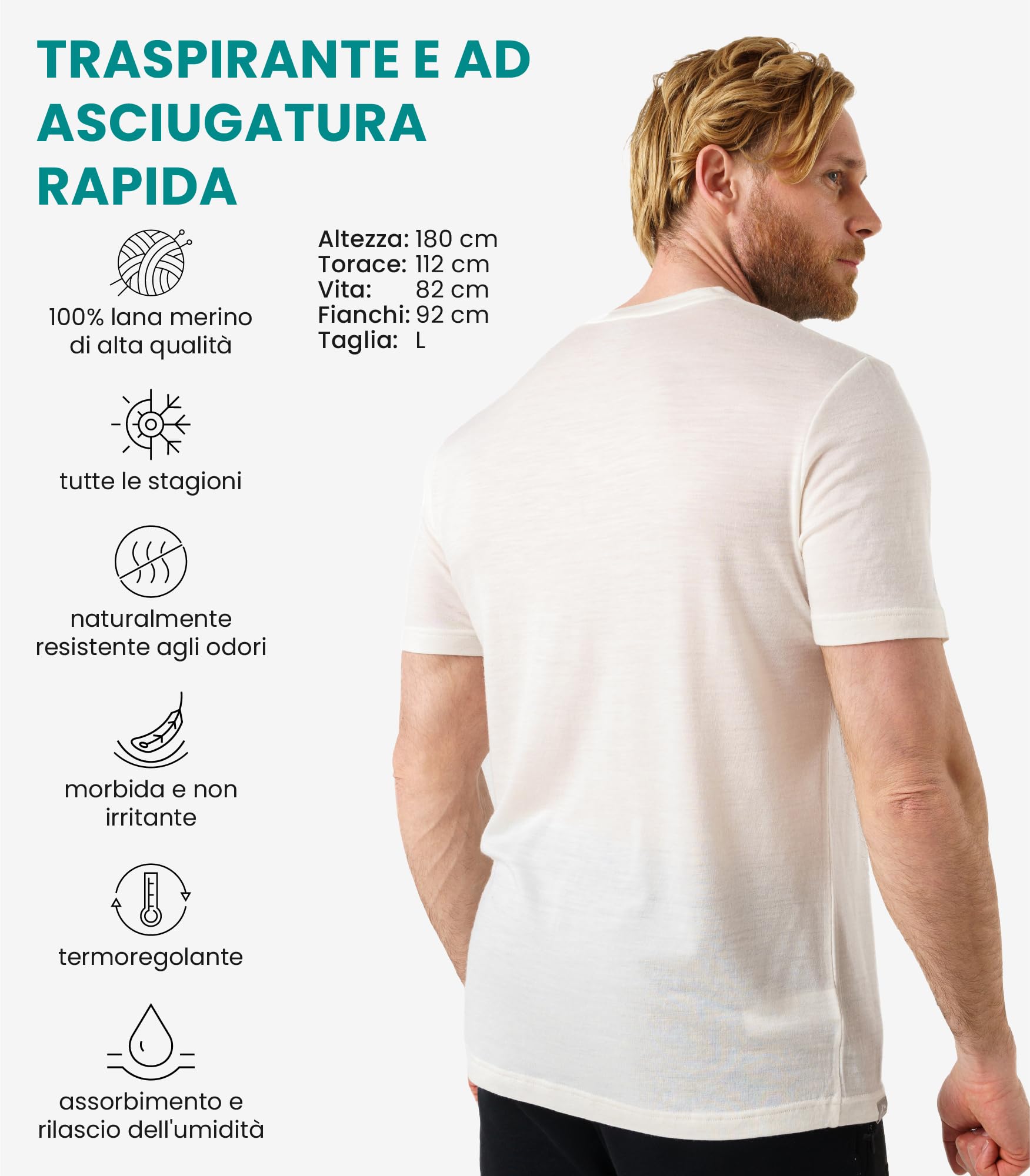 Merino.tech Merino Wool Base Layer Men - 100% Merino Wool Long Sleeve Thermal Shirts Lightweight, Midweight, Heavyweight