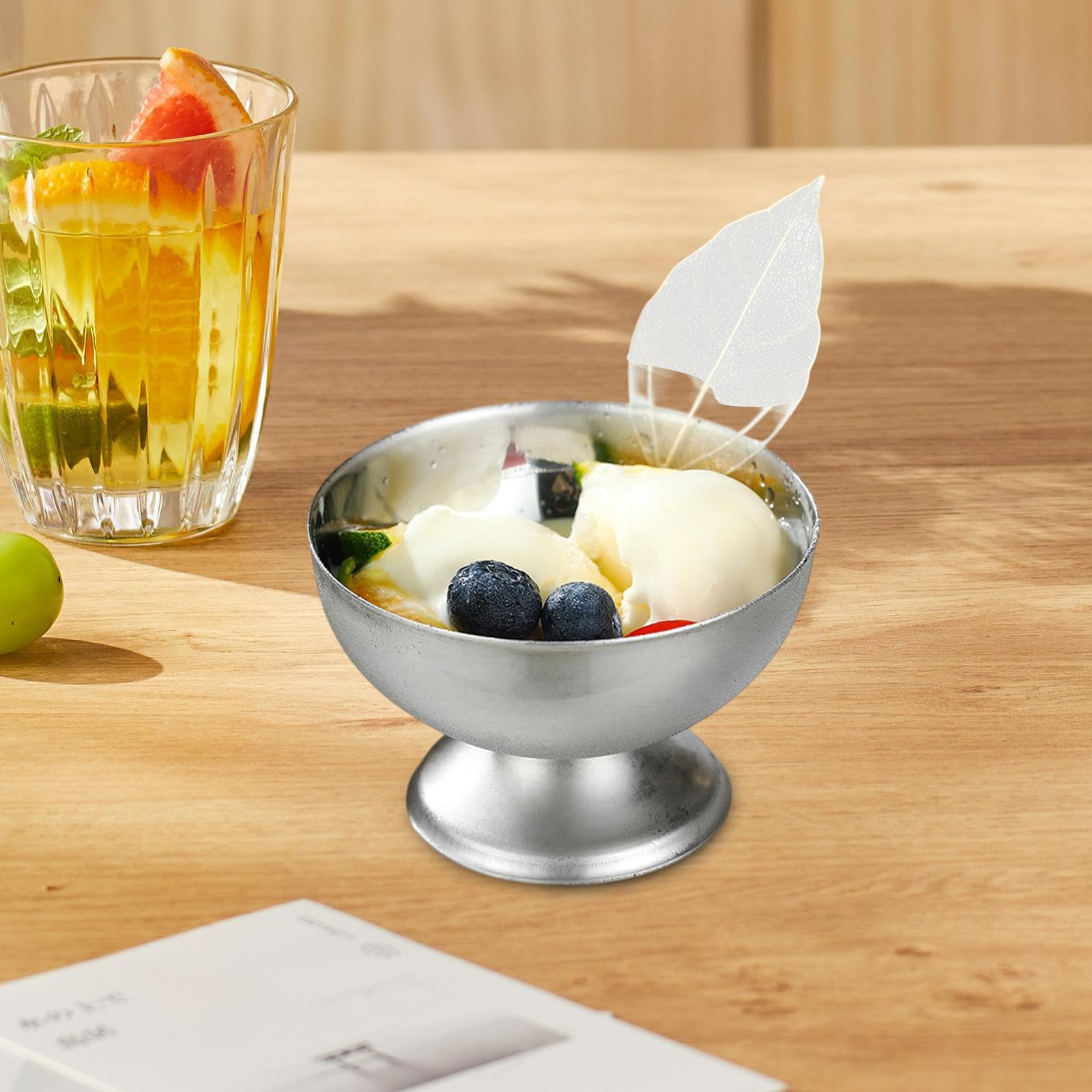 Amazon.co.jp: Llazsybz アイスクリームカップ ステンレス製デザート