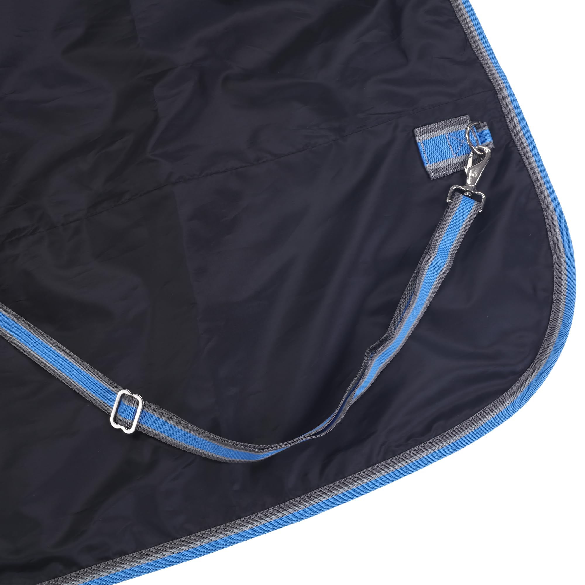 LEAFOREST Coperta per cavalli 1200D, impermeabile, traspirante, antivento, di peso medio (senza imbottitura), lenzuolo medio in fienile, stalla, stalla, pascolo, paddock bluegrey 213,4 cm