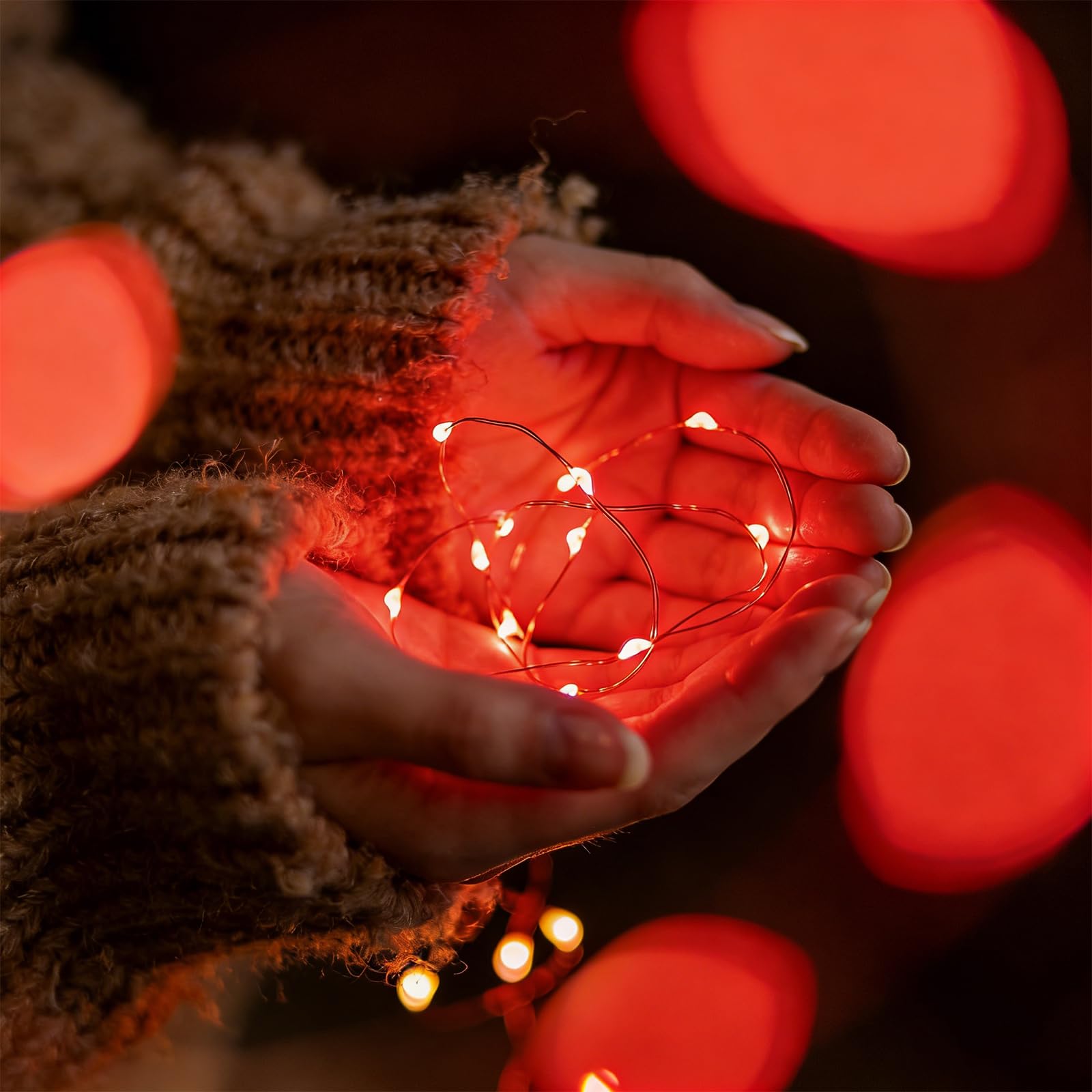 FACHOI Fairy Lights LED String Lights Battery Operated for Bedroom Party Wedding Christmas Decorations F1-YXCD (1, Red)