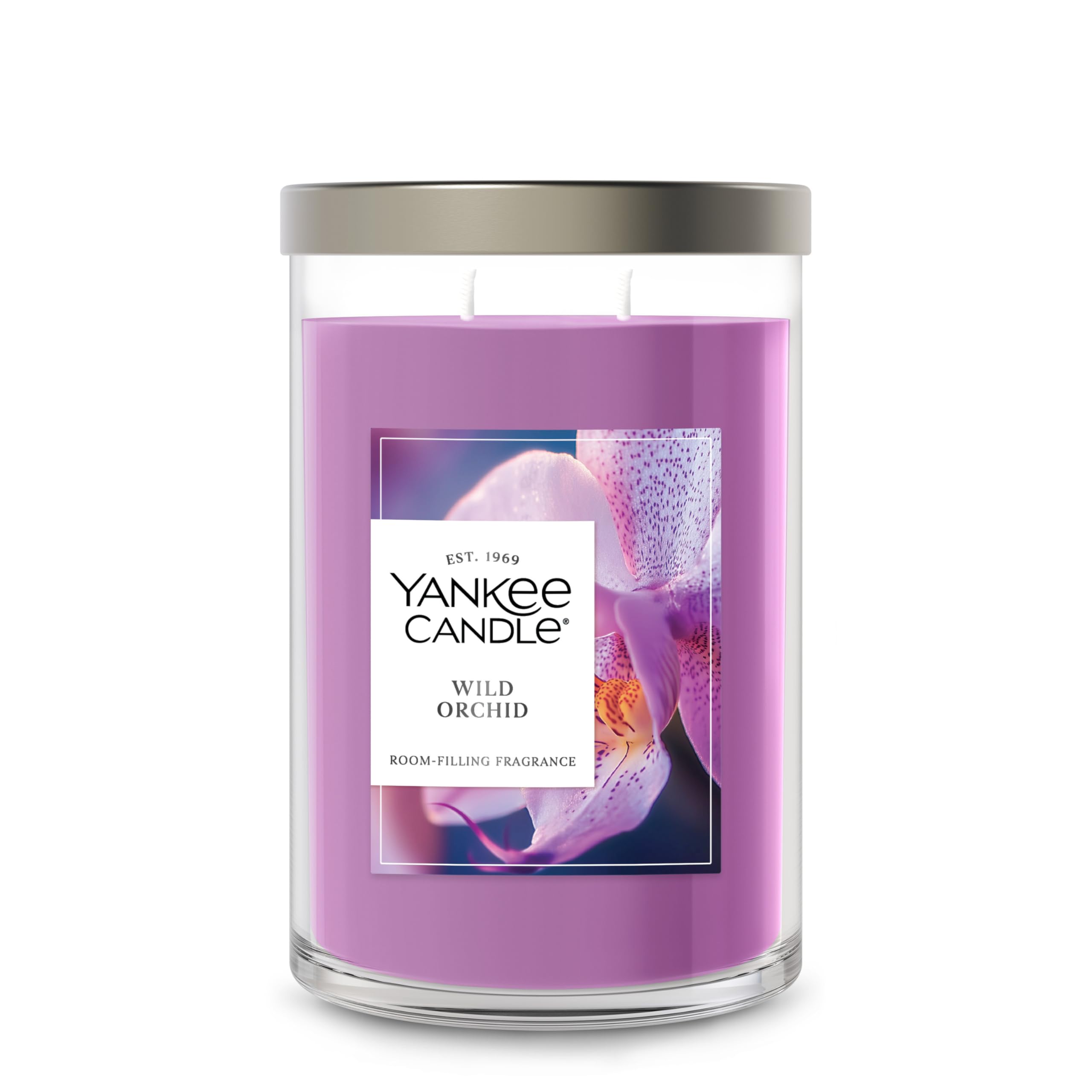 Yankee Candle Wild Orchid Scented, Signature Collection 20oz Large Tumbler 2-Wick Soy Candle with Over 60 Hours of Burn Time, Ideal for Home Decor
