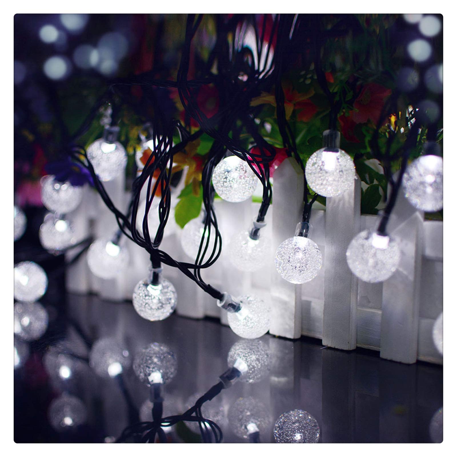 Lampadine A Ghirlanda, Globe Luci della Stringa, Sfera di Cristallo Luci della Stringa 8 modalità, Ideale per Interni, per Esterni, Camera, Party, Natale, Giardino, Matrimonio,A,60LEDs