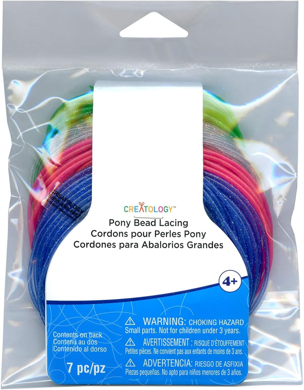 12 Pack: Glitter Pony Bead Lacing by Creatology™