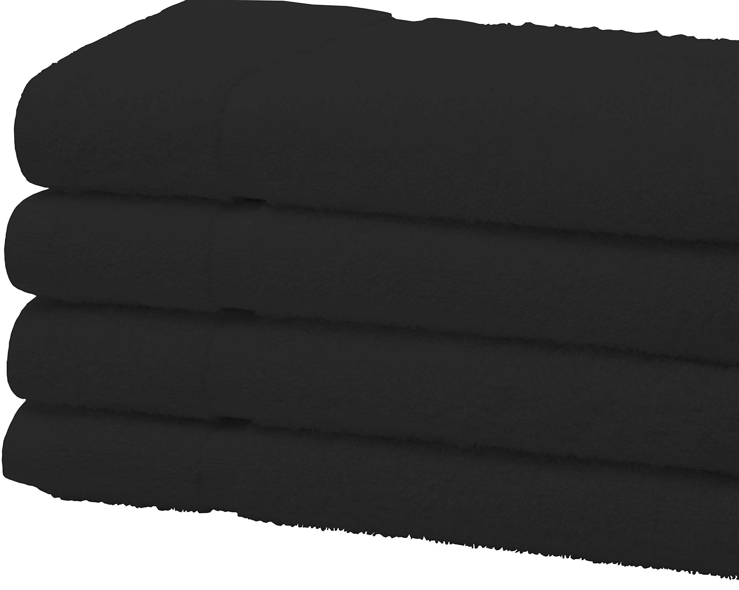 A & B TRADERS Hand Towels Bale Sets Quick Dry Egyptian Cotton Luxury Soft Hotel Quality (BLACK, 6)