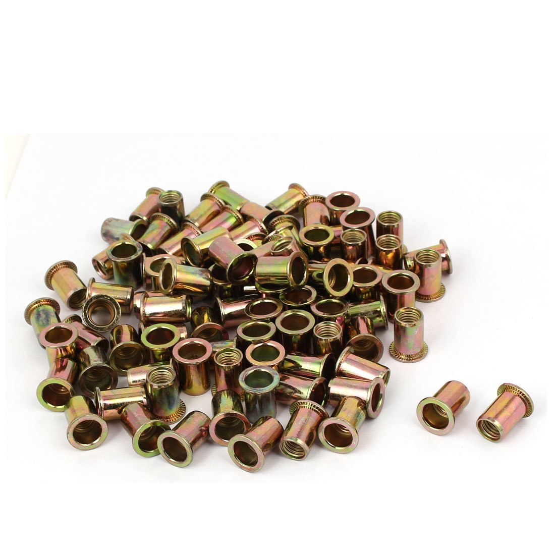 M10 x 20mm Zinc Plated Flat Head Rivet Nut Insert 100PCS (3bc28615e223bb6260f3f3159cf11383)
