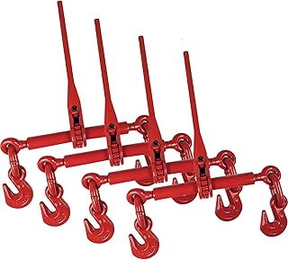AAIN E003A 4 Pack Ratchet Load Binders, Load Chain Binder 3/8