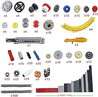 Vista 2 de 496 Pcs Technical Parts Building Blocks Gears Axle Pin Connector Compatible with Major Brand Toy Technical Cam Worm Cogs Gears Steering Parts