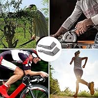 Vista 7 de Yosoo Mangas resistentes a cortes, protección de nivel 5, mangas protectoras de brazo resistentes a cortes con orificio para el pulgar, 1 par, 18