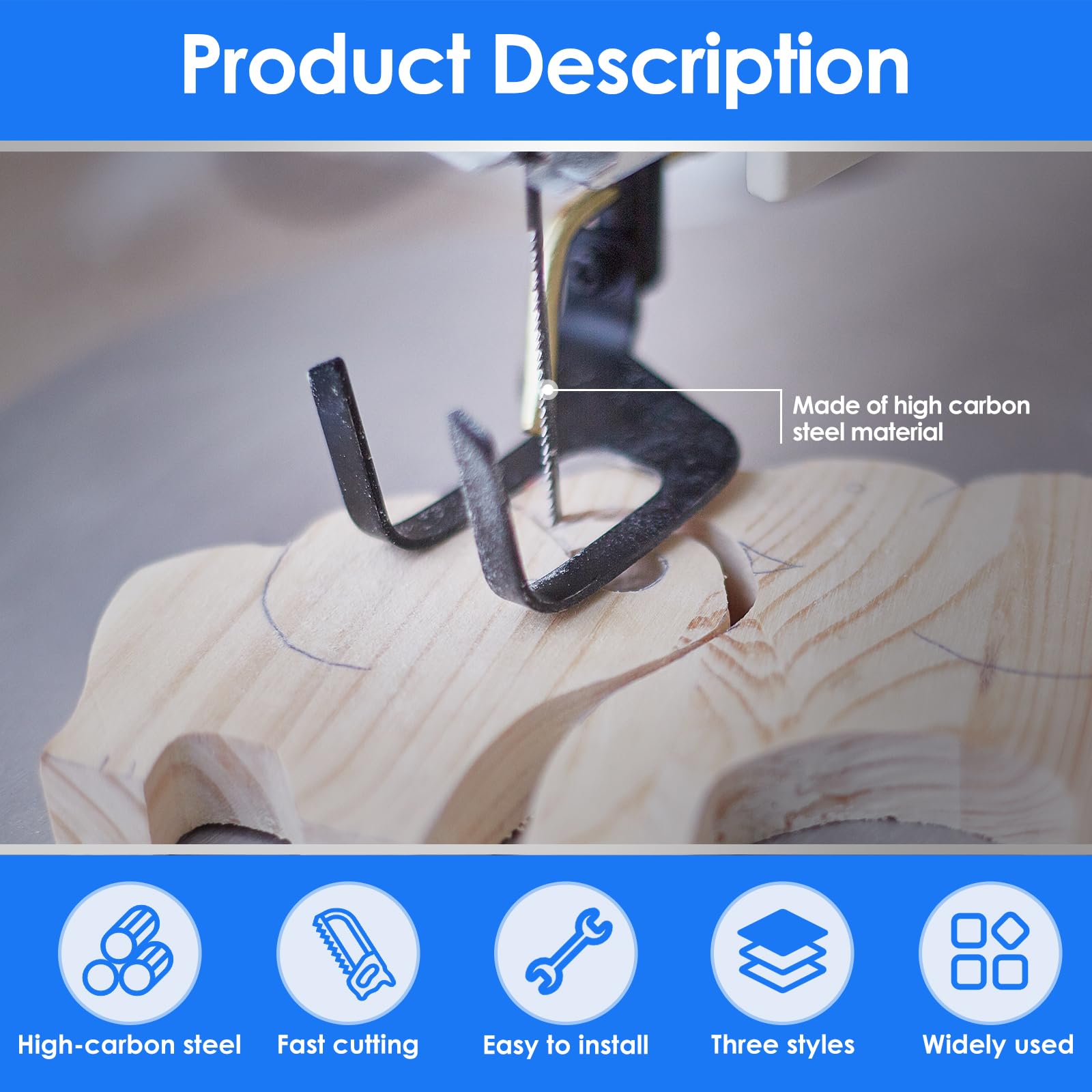 27 Lame Per Sega A Traforo Con Penna - 165mm, 15/18/24 TPI, Acciaio SK5, Per Legno, Plastica E Metalli Morbidi - Foto 9