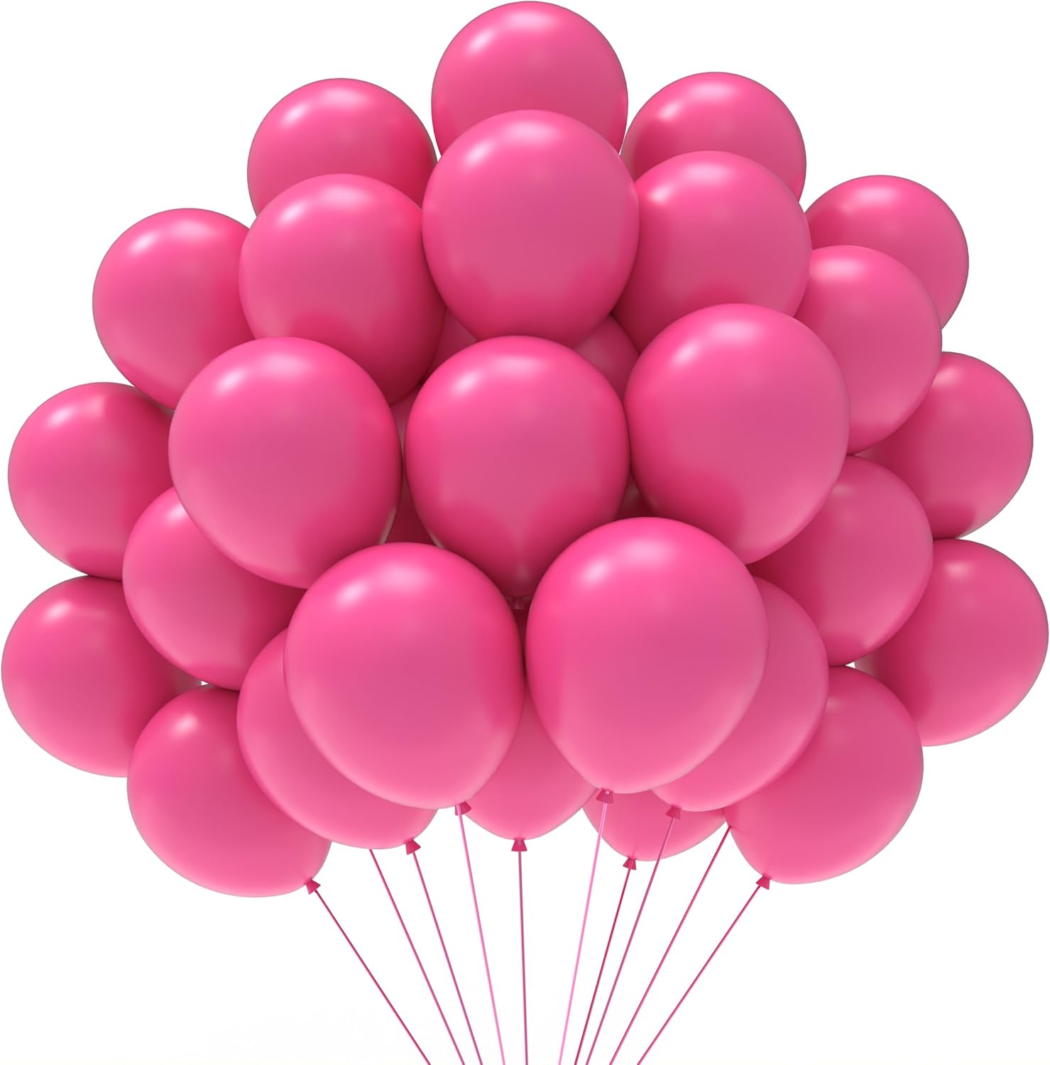 Sharlity Pink Balloons, 100 Pcs Hot Pink Balloons 12 Inch