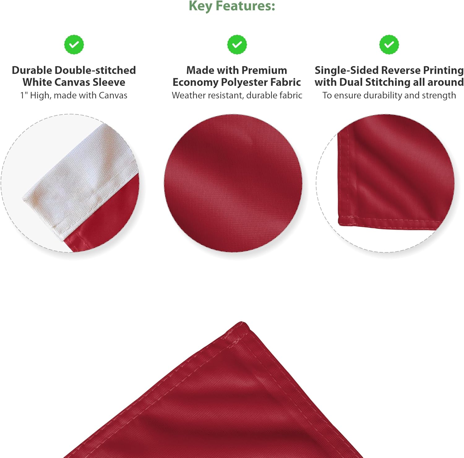 AGAS Alabama University Crimson Tide Garden Flag NCAA Licensed 18" x 12" - Where Legends Are Made - With Garden Flag Holder, Single-Sided Polyester - Image 5