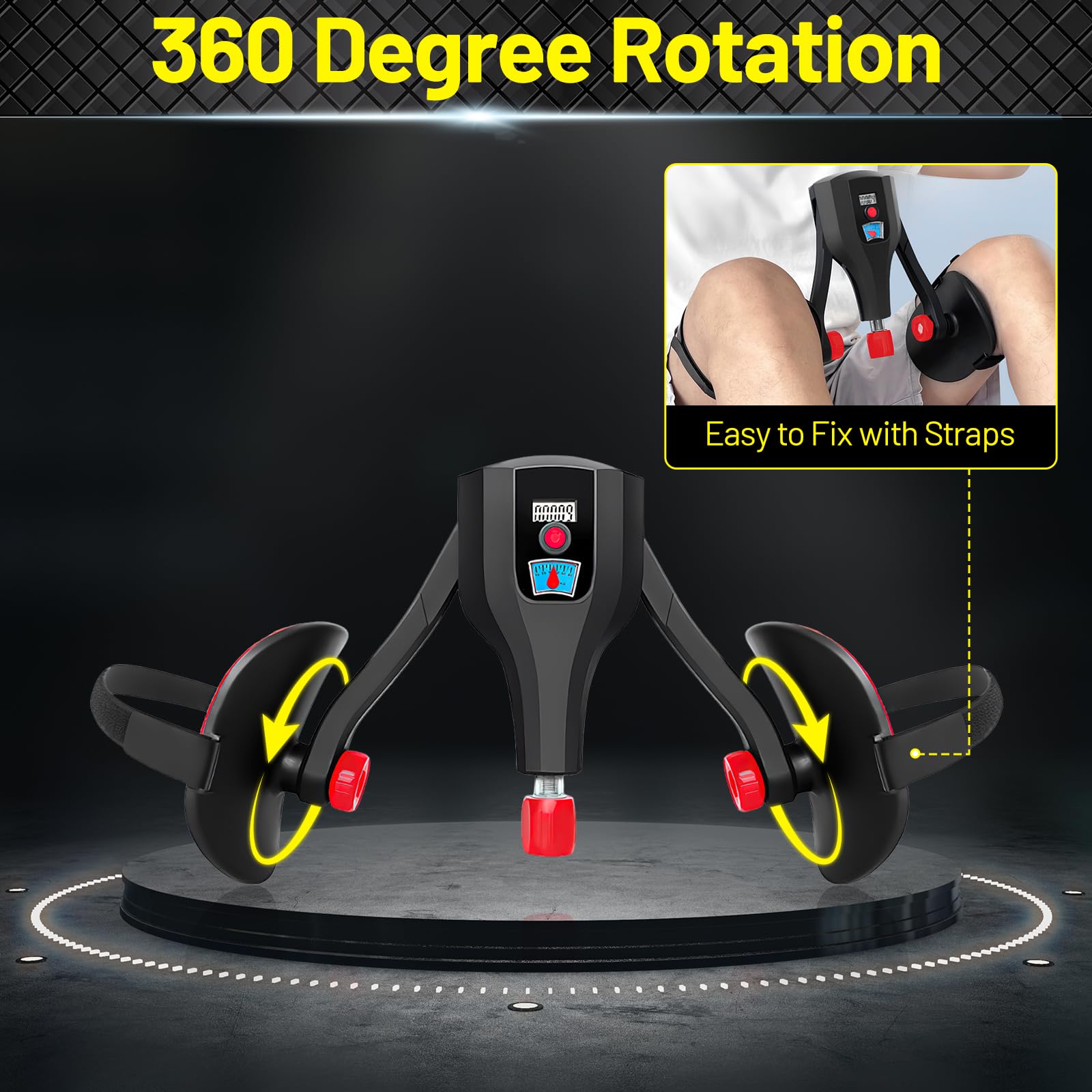 Oberschenkeltrainer Beinpresse für Zuhause, 10KG-60KG Beckenbodentrainer mit LCD-Zählung und Springseil für Männer Frau, 360° Drehbar Multifunktionaler Beintrainer Armtrainer für Training muskulatur