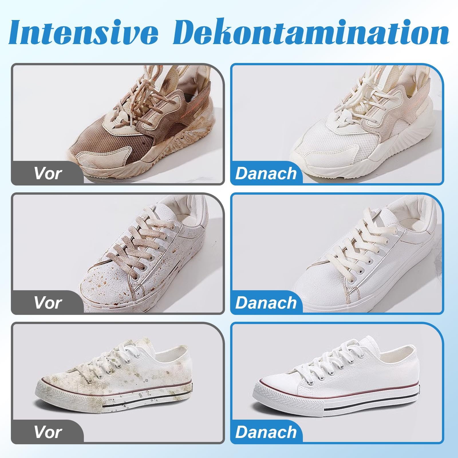 Schuhe Reinigungscreme, 2026 Neu Sneaker Reiniger Wildleder Reiniger und Schuhreiniger Weiße Schuhe, Multifunctional Trockenreinigung Weisse Schuhreiniger für alle Oberfläch (2 Stück) - 3