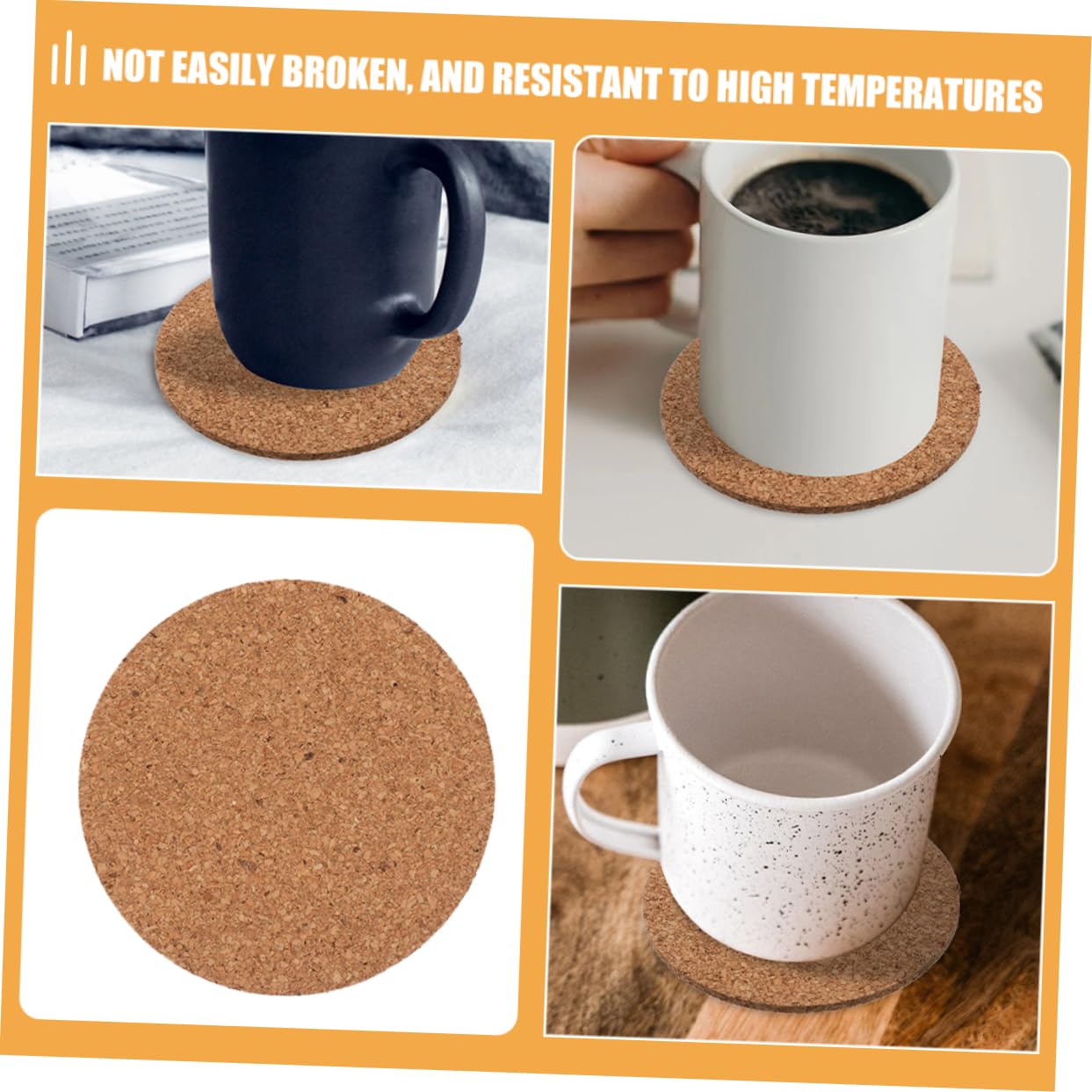 50stücke Runde Korkuntersetzer Kaffee Tasse Matte Hitzebeständige Kork Coaster Tisch Pad Für Getränke Und Tassen