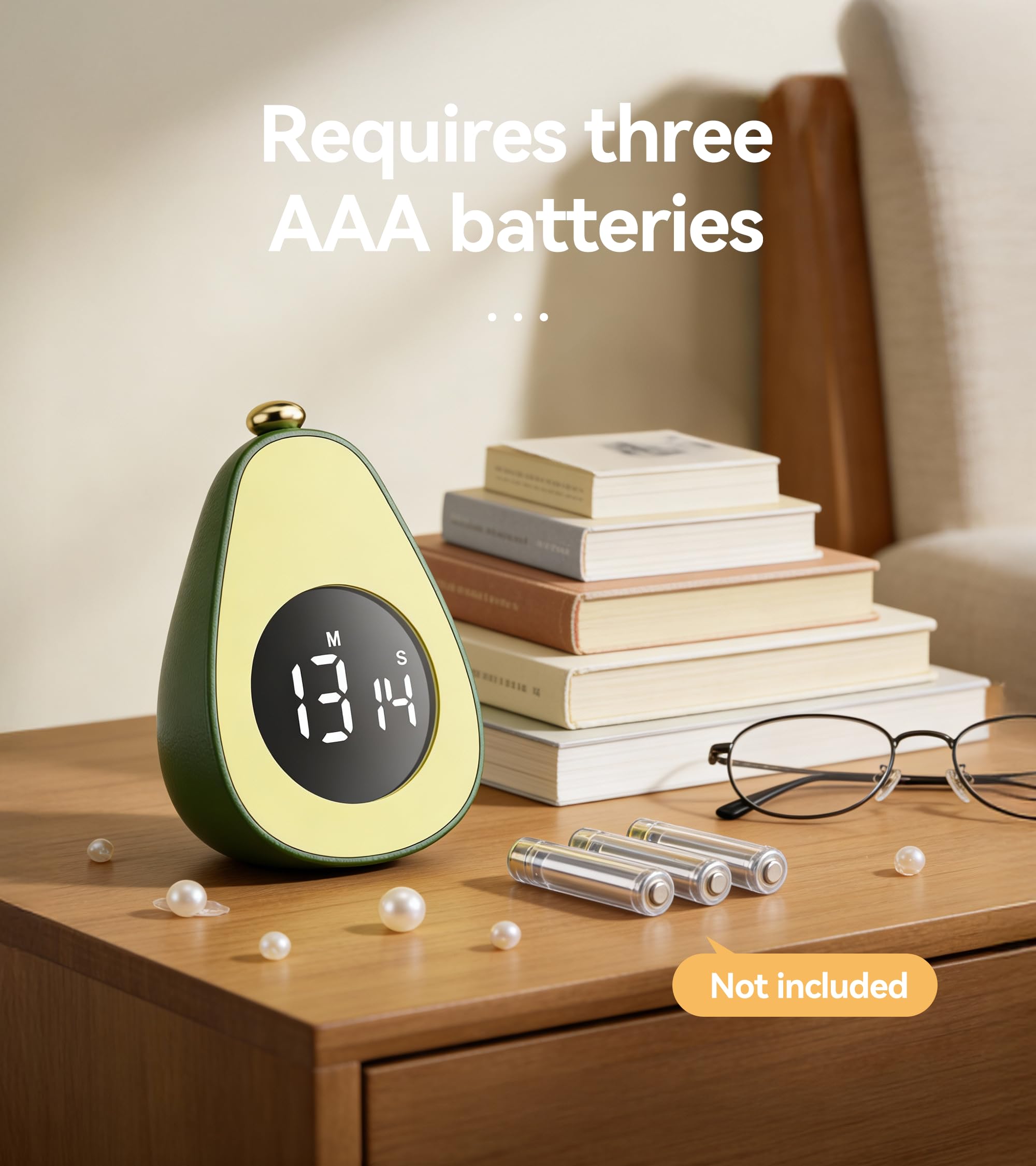 Avocado Digitaler visueller Timer für Kinder, Töpfchentraining-Timer für Kleinkinder, Avocado