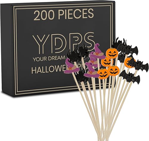 200 palillos de dientes de Halloween, palillos de cĂłctel de Halloween de 4.7 pulgadas, perfectos para palillos de comida de Halloween, palillos de 200 palillos de dientes de Halloween, palillos de cĂłctel de Halloween de 4.7 pulgadas, perfectos para palillos de comida de Halloween, palillos de