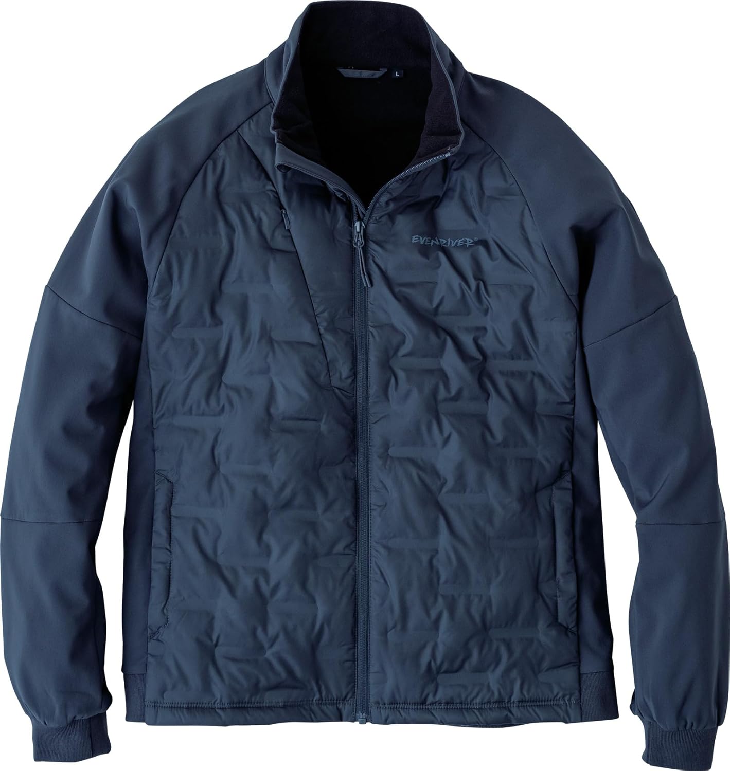 UNIFORM Evenriver ドライリテンション RIVER [武蔵野ユニフォーム] イーブンリバー クリンプドオーバージャケット R407 M～4L 軽防寒 抗菌 蓄熱 保温 静電気抑制 秋冬 R426 3L Evenriver ネイビー ME206